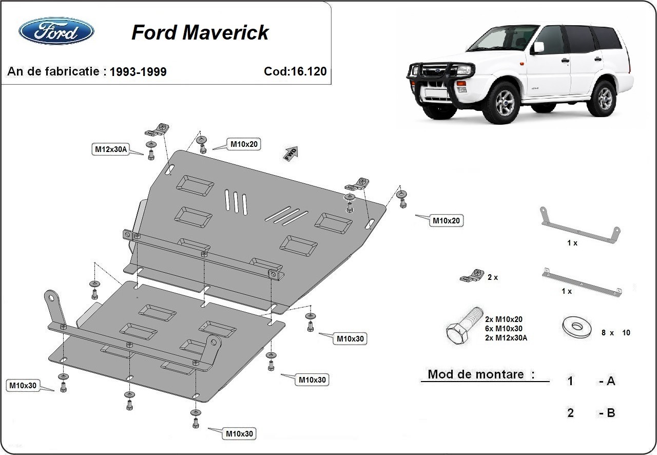 Skid Plate Steel Engine+ | Ford Maverick (1993-1999) - 3
