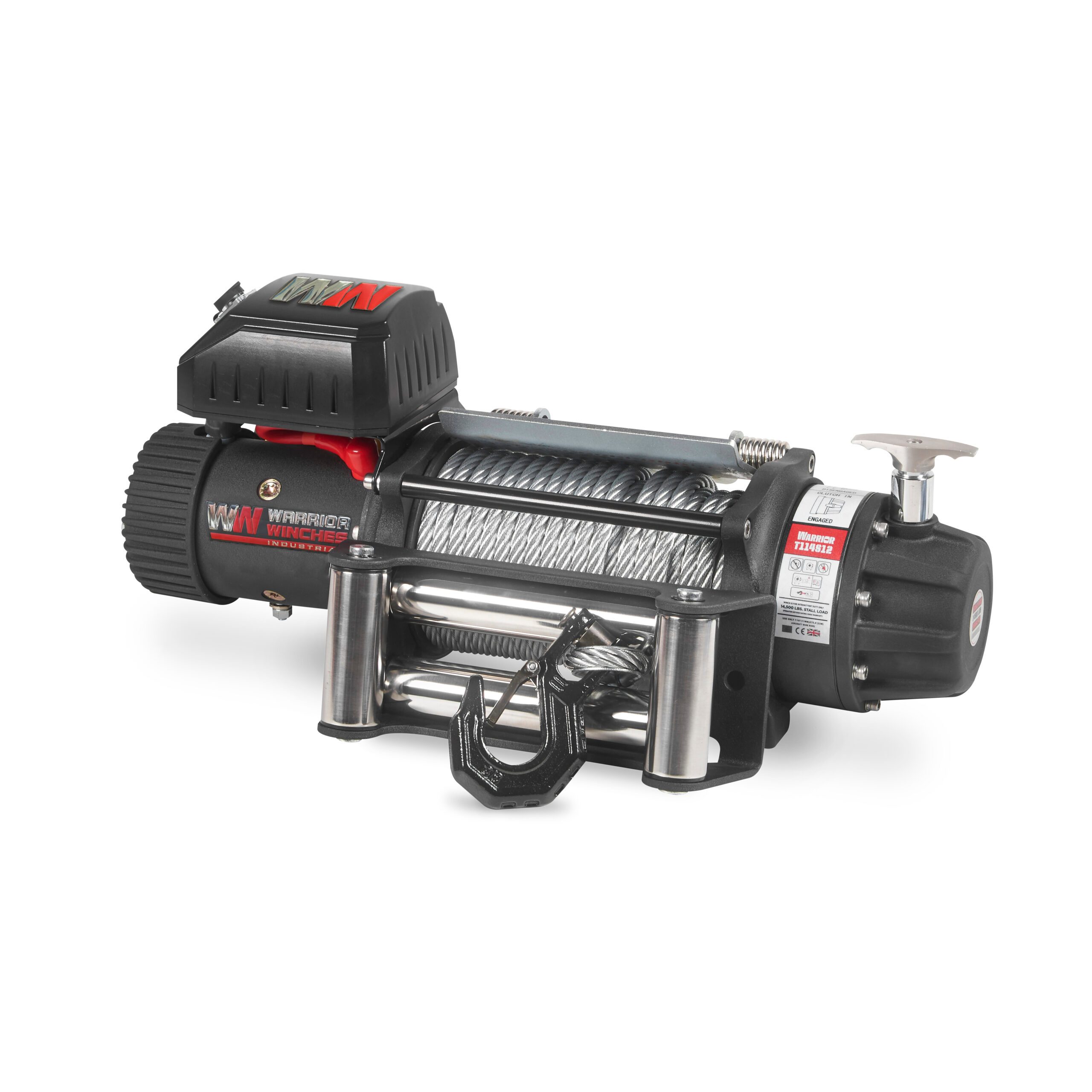 Vinsj Warrior Winches T1000 14500 Severe Duty - Stålwire 12V - 8