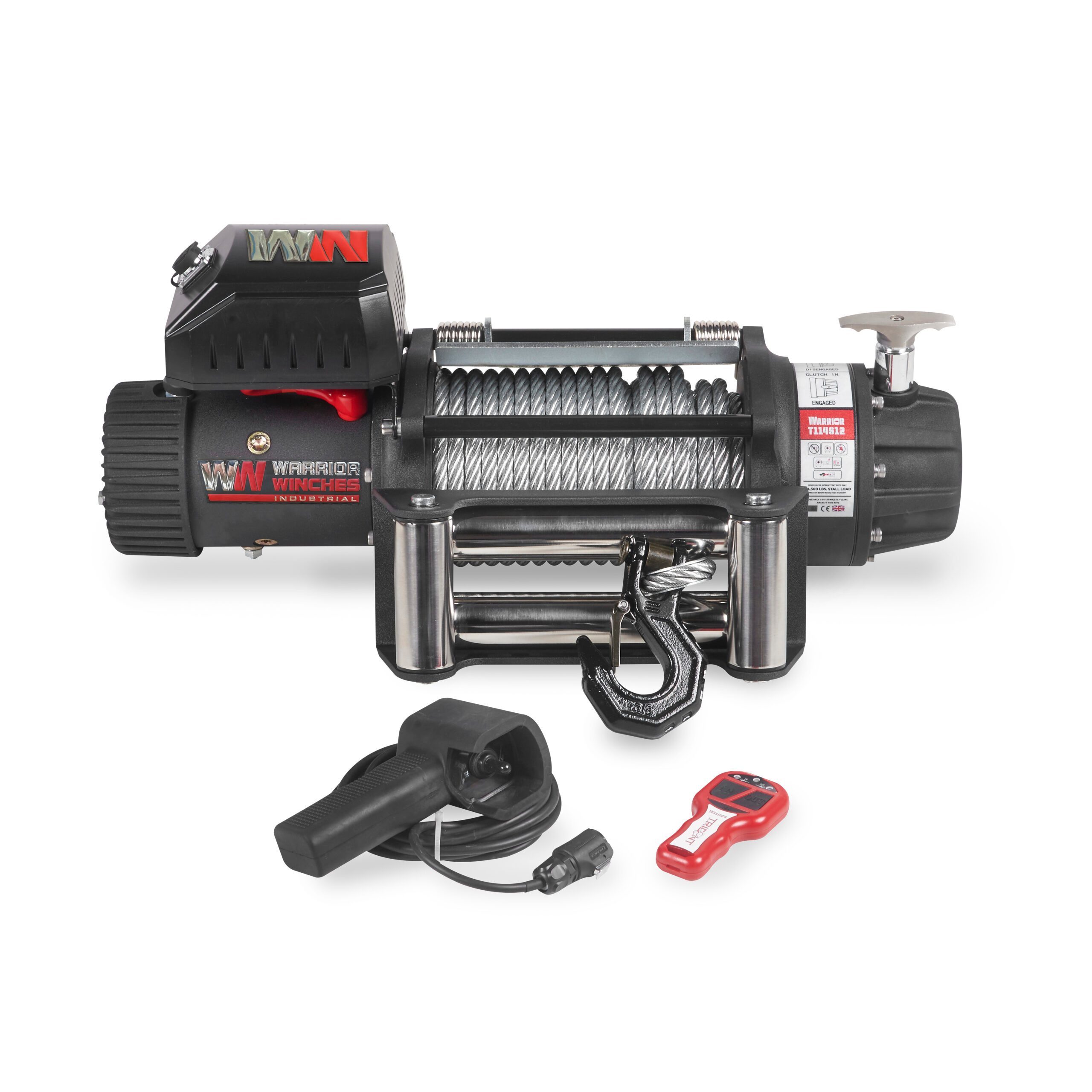 Vinsj Warrior Winches T1000 14500 Severe Duty - Stålwire 12V - 11