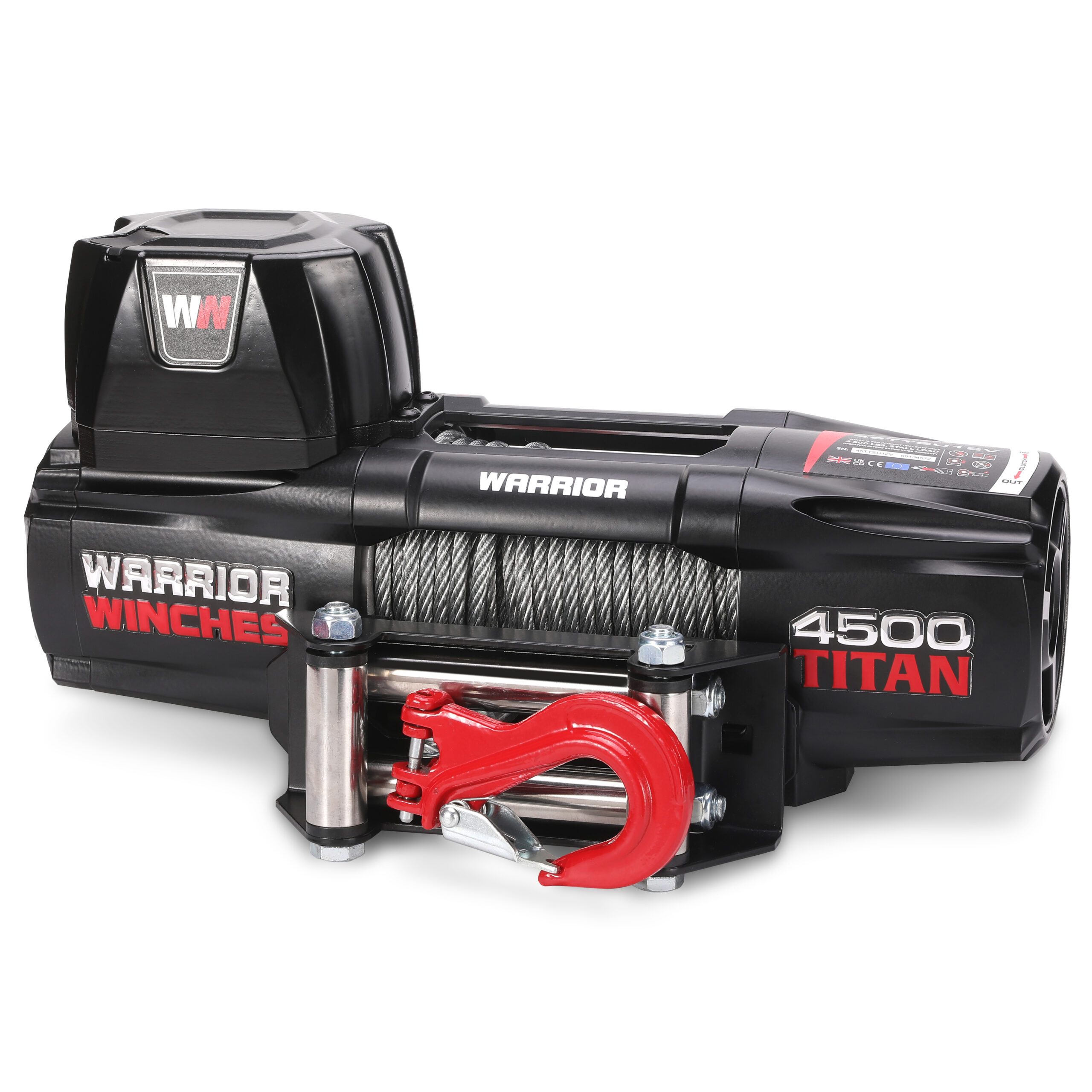 Vinsch Warrior Winches Titan 4500 - Stålvajer 12V - 2