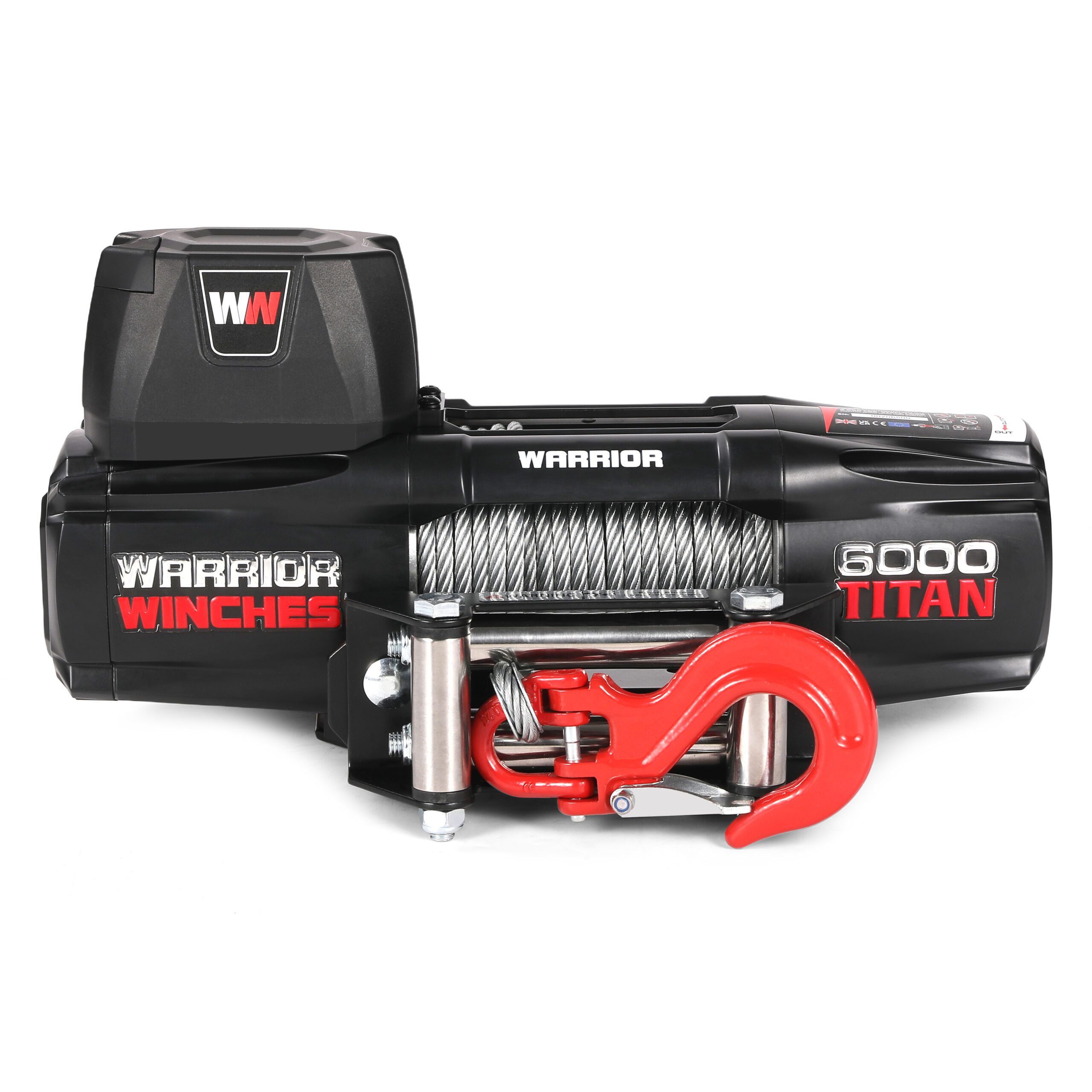 Warrior Winches Titan 6000 Winch - Steel Cable 12V - 4