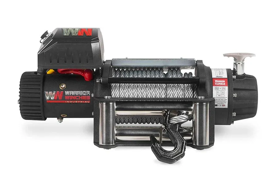 Warrior Winches T-1000 14500 Raskaan käytön vinssi teräsvaijeri 24V - 4