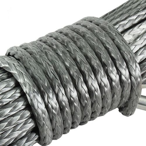Syntetisk tau Warrior Winches Armortek Black Edition komplett med krok og kaus 12mm x 30m - maks 12000kg - 4