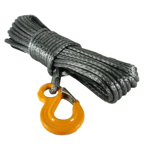 Syntetisk tau Warrior Winches Armortek Black Edition komplett med krok og kaus 12mm x 30m - maks 12000kg - 3