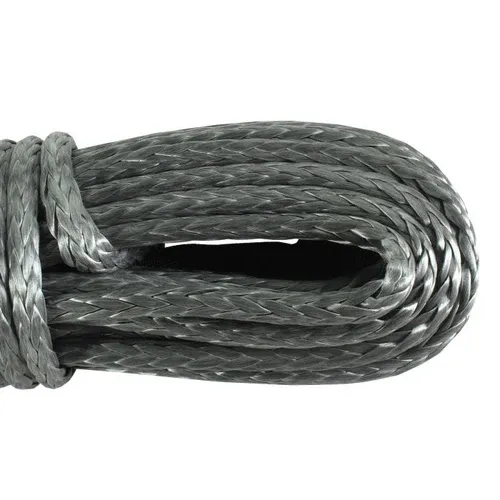 Syntetisk tov Warrior Winches Armortek Black Edition med krog og kaus 8 mm x 30 m – maks. 6100 kg - 6