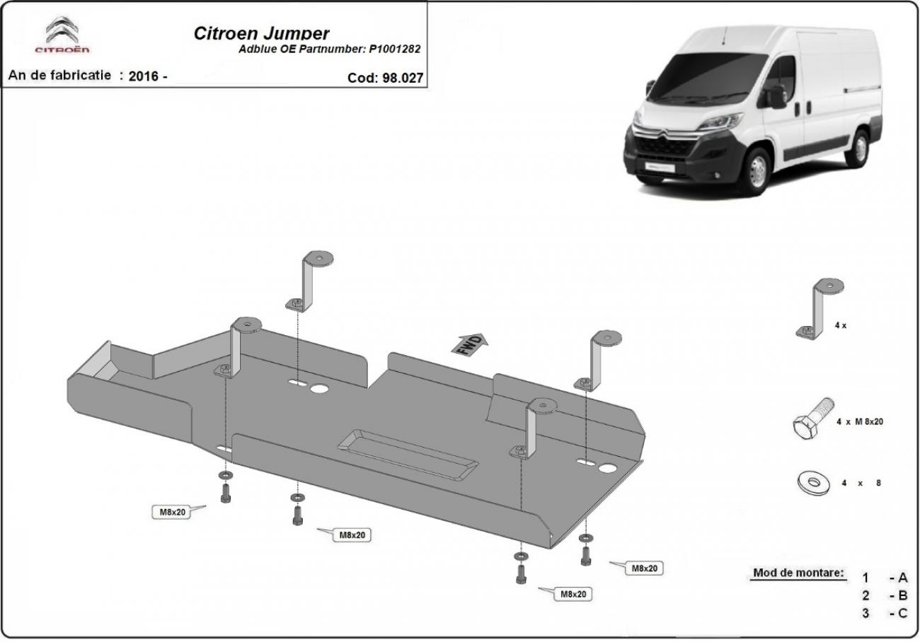 Hasplåt Stål AdBlue | Citroën Jumper (2016-2026) - 3