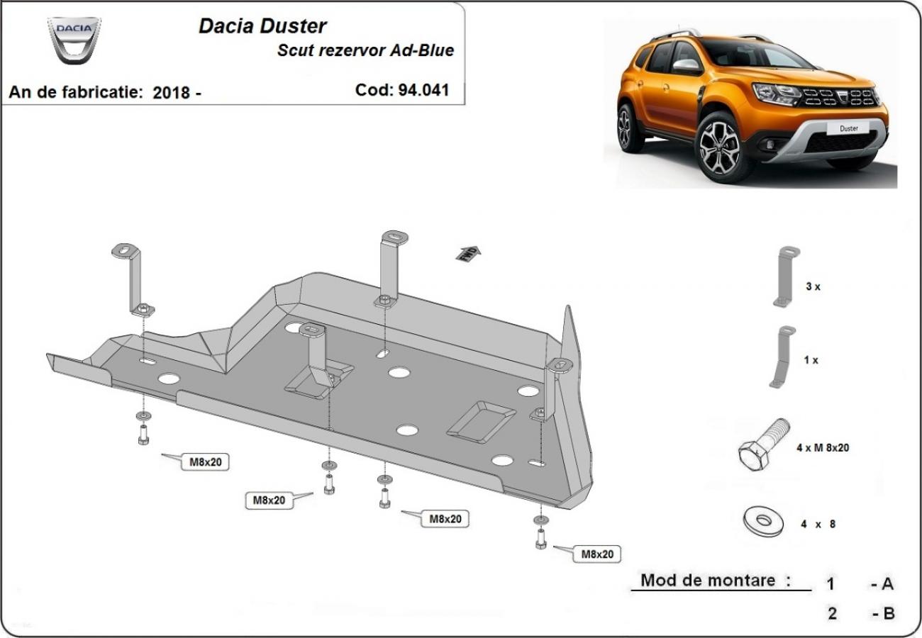 Skid plate Steel AdBlue | Dacia Duster (2018-2026) - 3