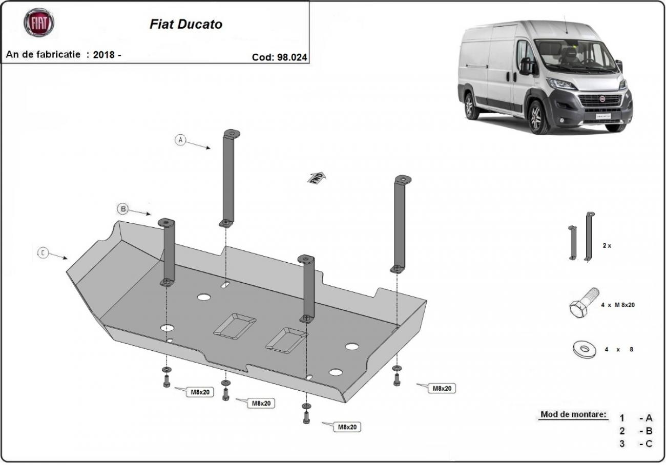 Skid plate Steel AdBlue | Fiat Ducato (2018-2026) - 3