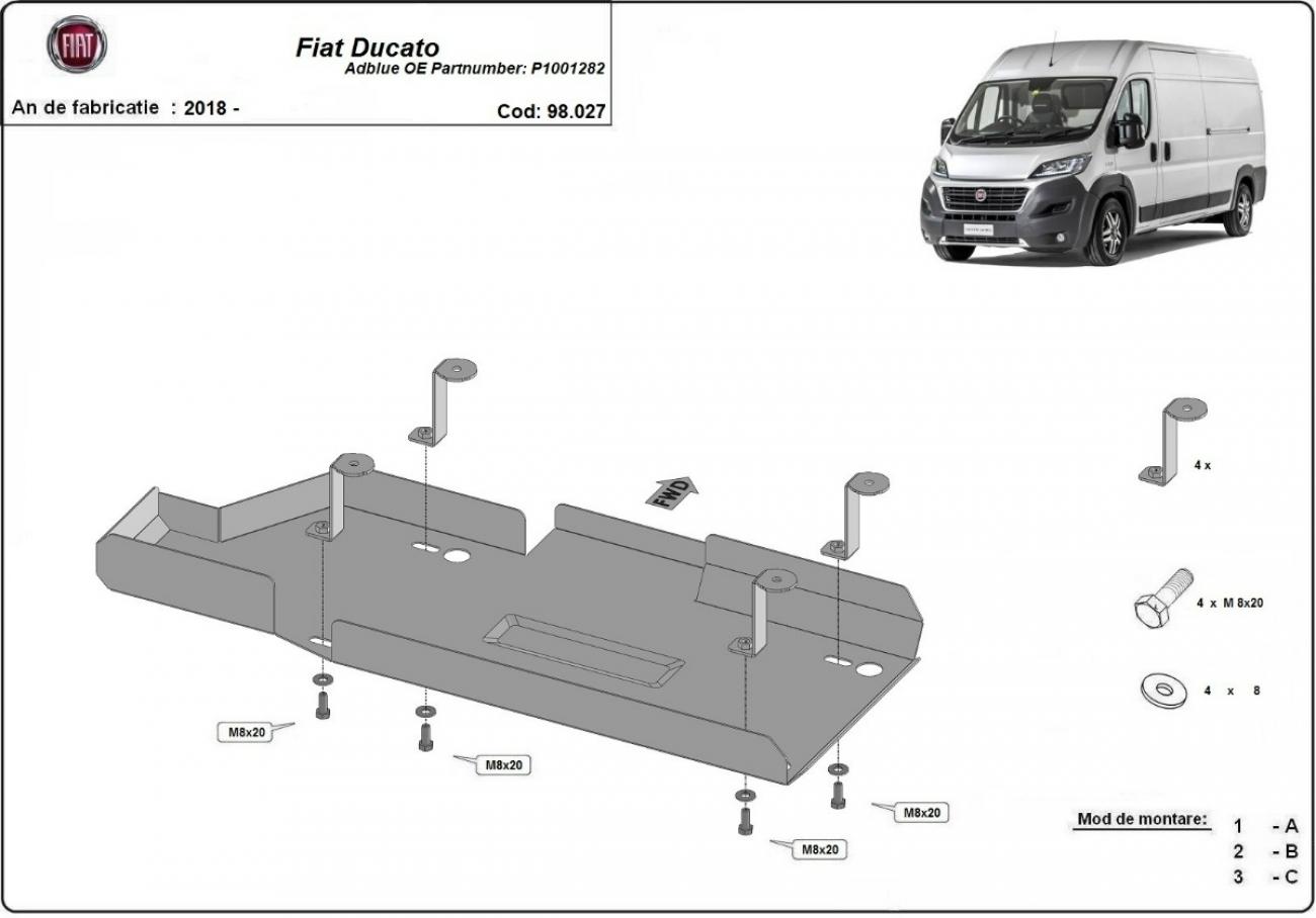 Skid plate Steel AdBlue | Fiat Ducato (2018-2026) - 3