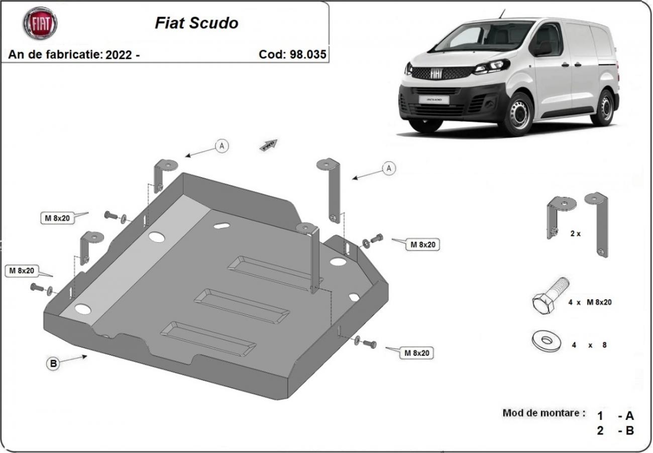 Bundplade Stål AdBlue | Fiat Scudo (2022-2026) - 3