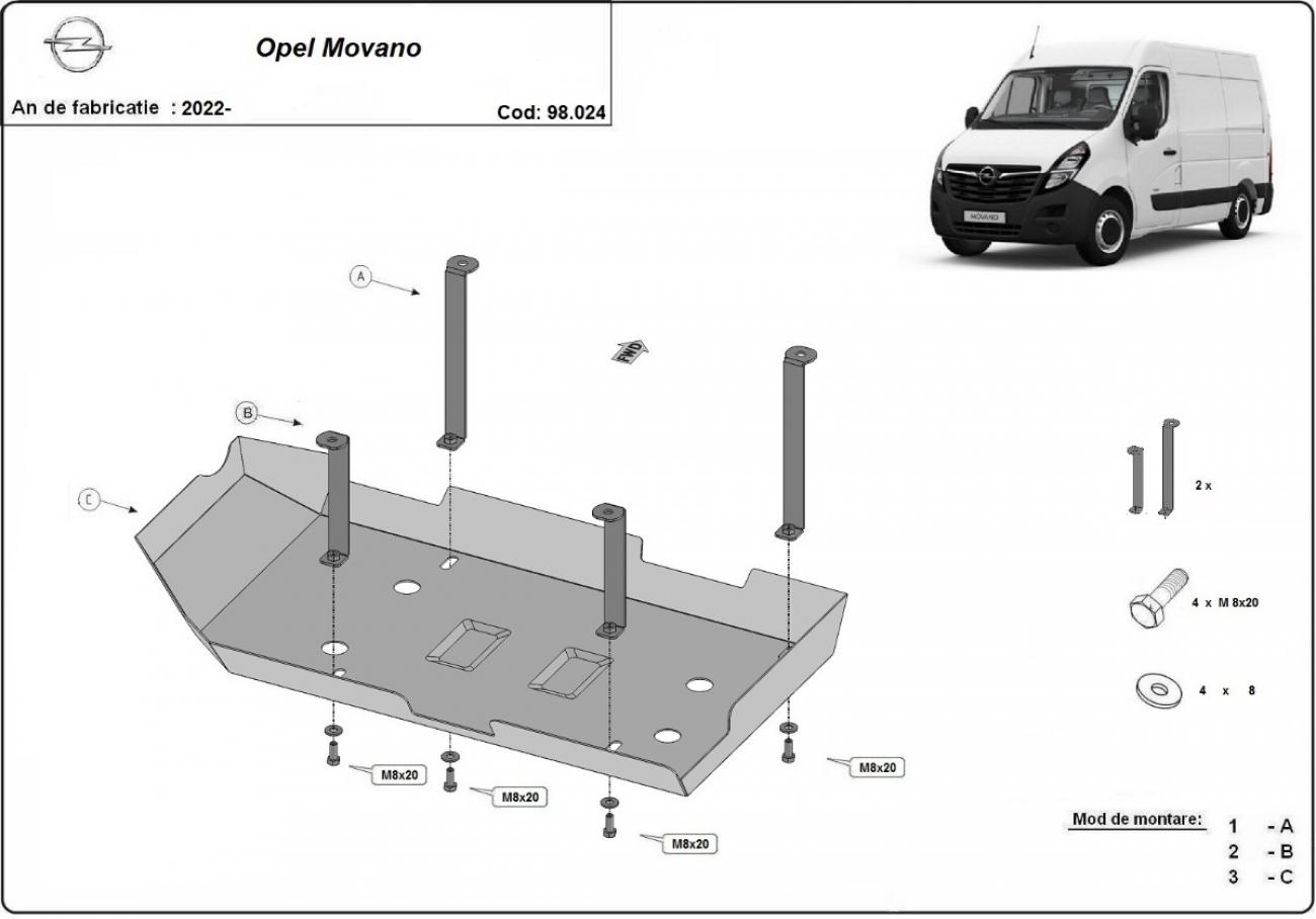 Bunnplate Stål AdBlue | Opel Movano C (2022-2026) - 3