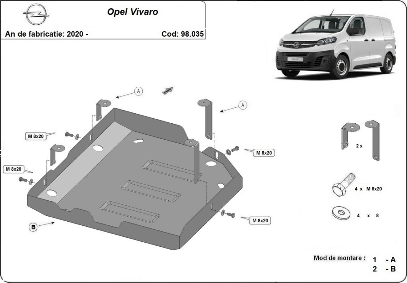 Bundplade Stål AdBlue | Opel Vivaro C (2020-2026) - 3