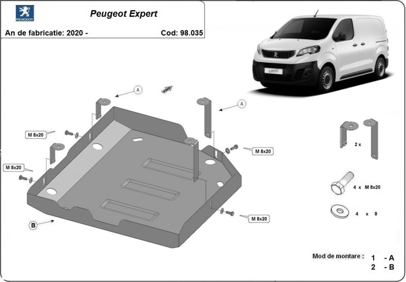 Pohjapanssari Teräs AdBlue | Peugeot Expert (2020-2026) - 3