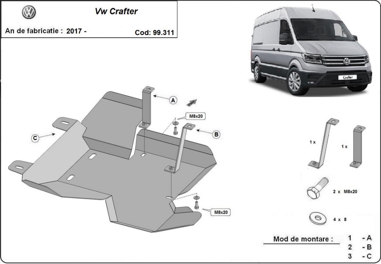 Hasplåt Stål AdBlue | VW Crafter / 18 L (2017-2020) - 3
