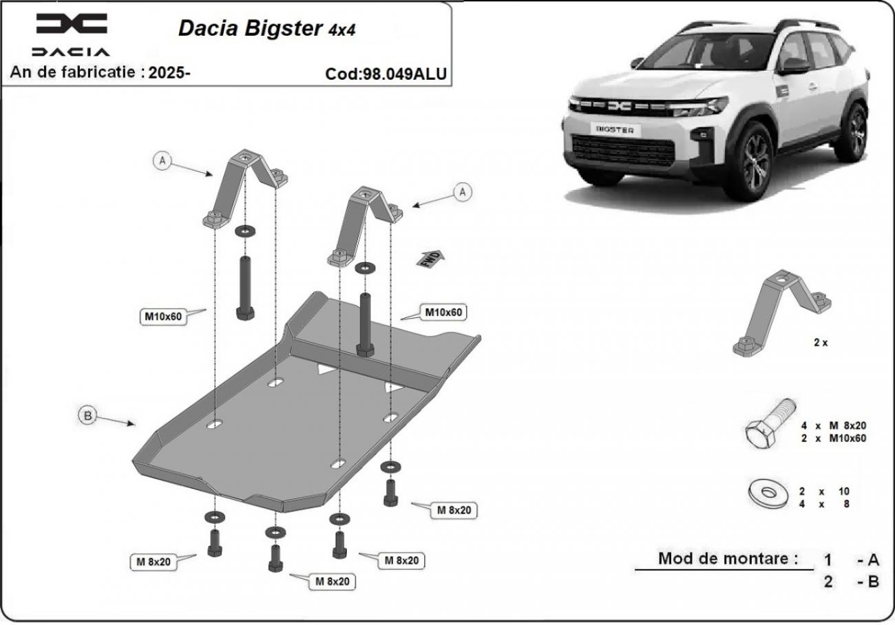 Hasplåt Aluminium Differential | Dacia Bigster 4x4 (2025-2026) - 3