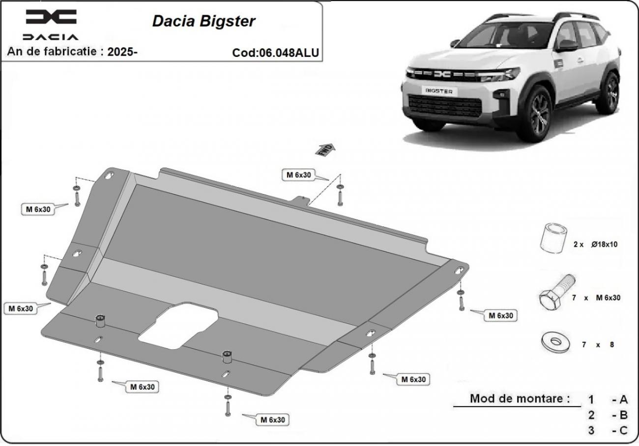 Bundplade Aluminium Motor+ | Dacia Bigster - 4x4 + 4x2 (2025-2026) - 3