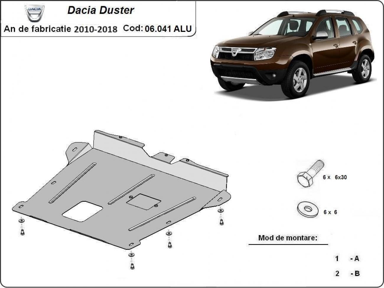 Skid plate Aluminium Engine+ | Dacia Duster (2010-2017) - 3