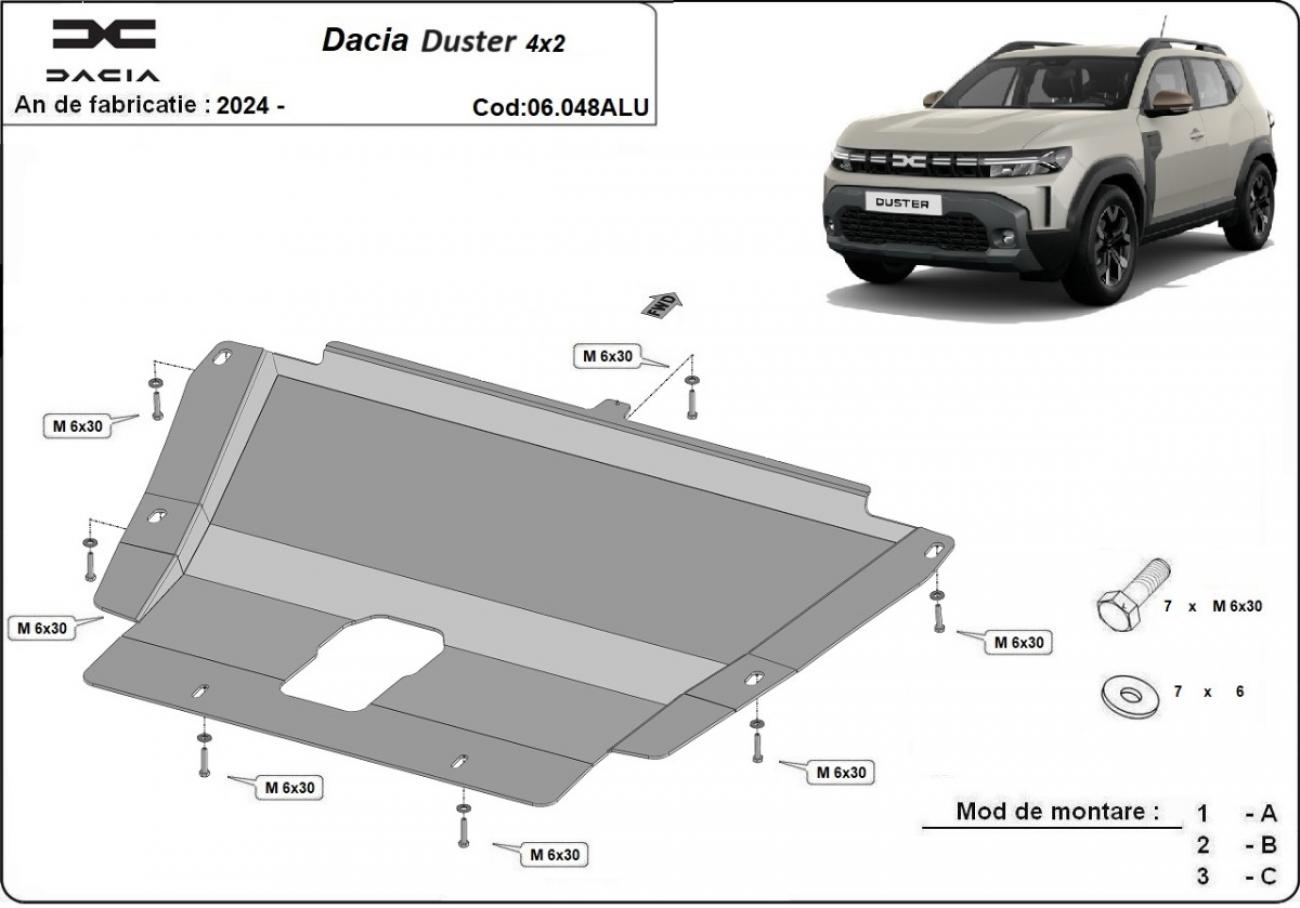Bundplade Aluminium Motor+ | Dacia Duster - 4x2 +4x4 (2024-2026) - 3