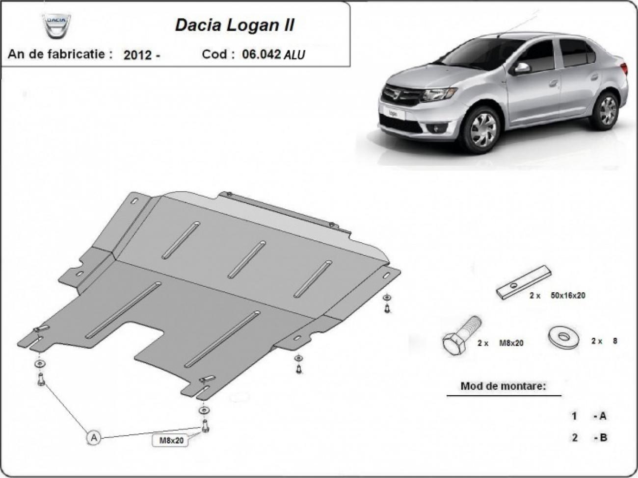 Skid plate Aluminium Engine+ | Dacia Logan 2 (2012-2020) - 3