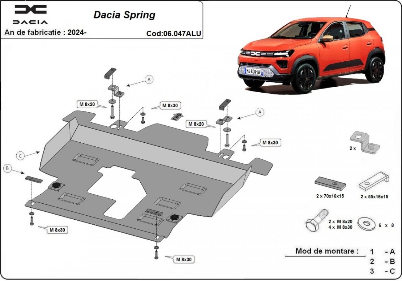 Skid plate Aluminium Engine+ | Dacia Spring (2024-2026) - 3