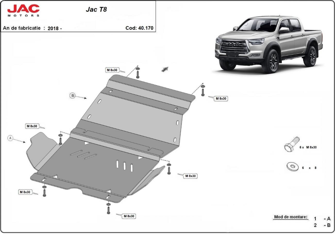 Skid plate Aluminium Engine+ | Jac T8 (2018-2026) - 3