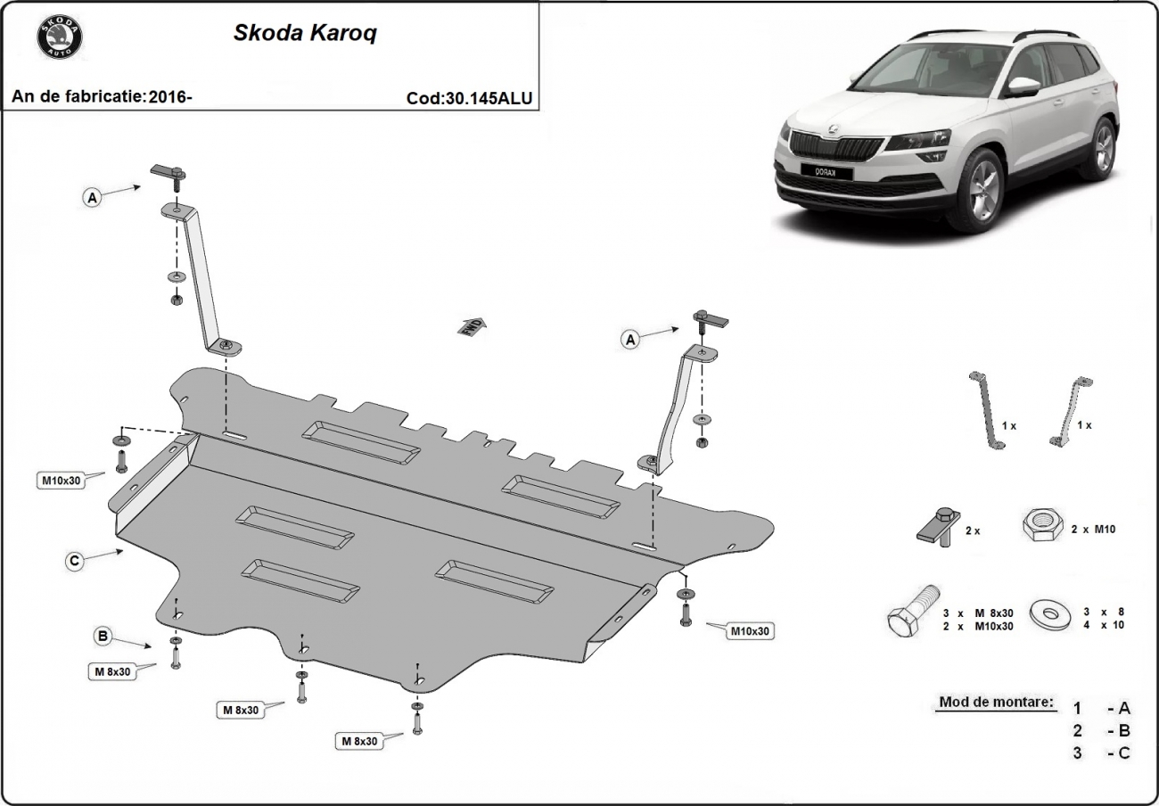 Skid plate Aluminium Engine+ | Skoda Karoq (2016-2026) - 3
