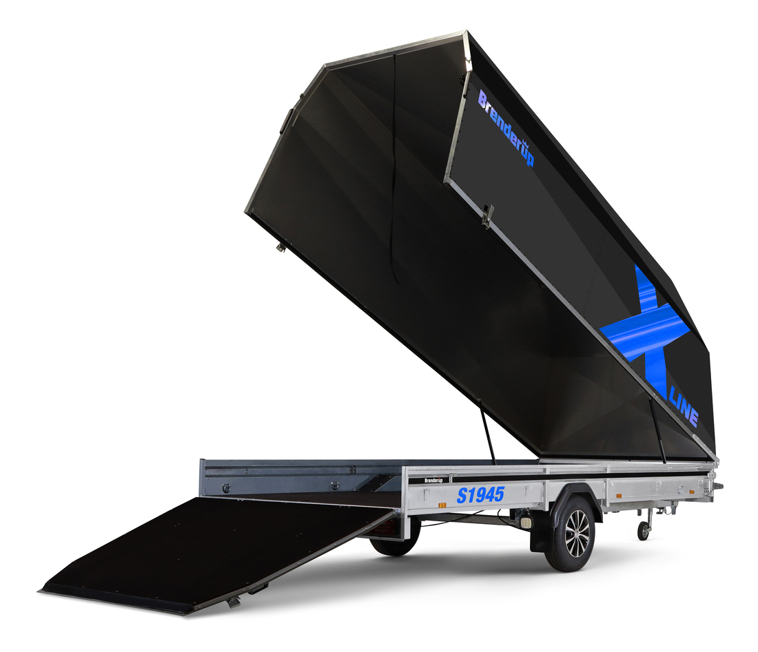 Brenderup Snöskotersläp X-line Svart Shadow Drift Inline 450L 1240 kg - 3