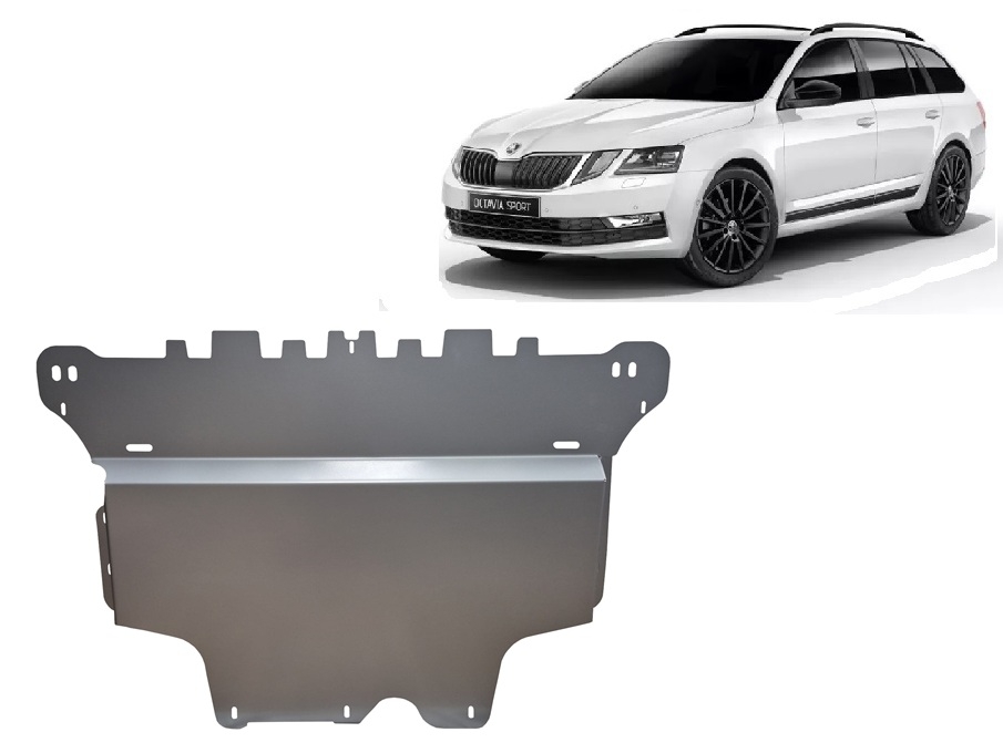 Skid plate Aluminium Engine+ | Skoda Octavia 3 (2012-2020) - 2