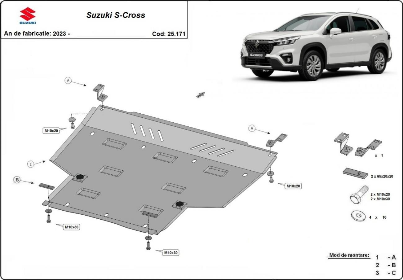Pohjapanssari Aluminium Moottori+ | Suzuki S-Cross (2023-2026) - 3