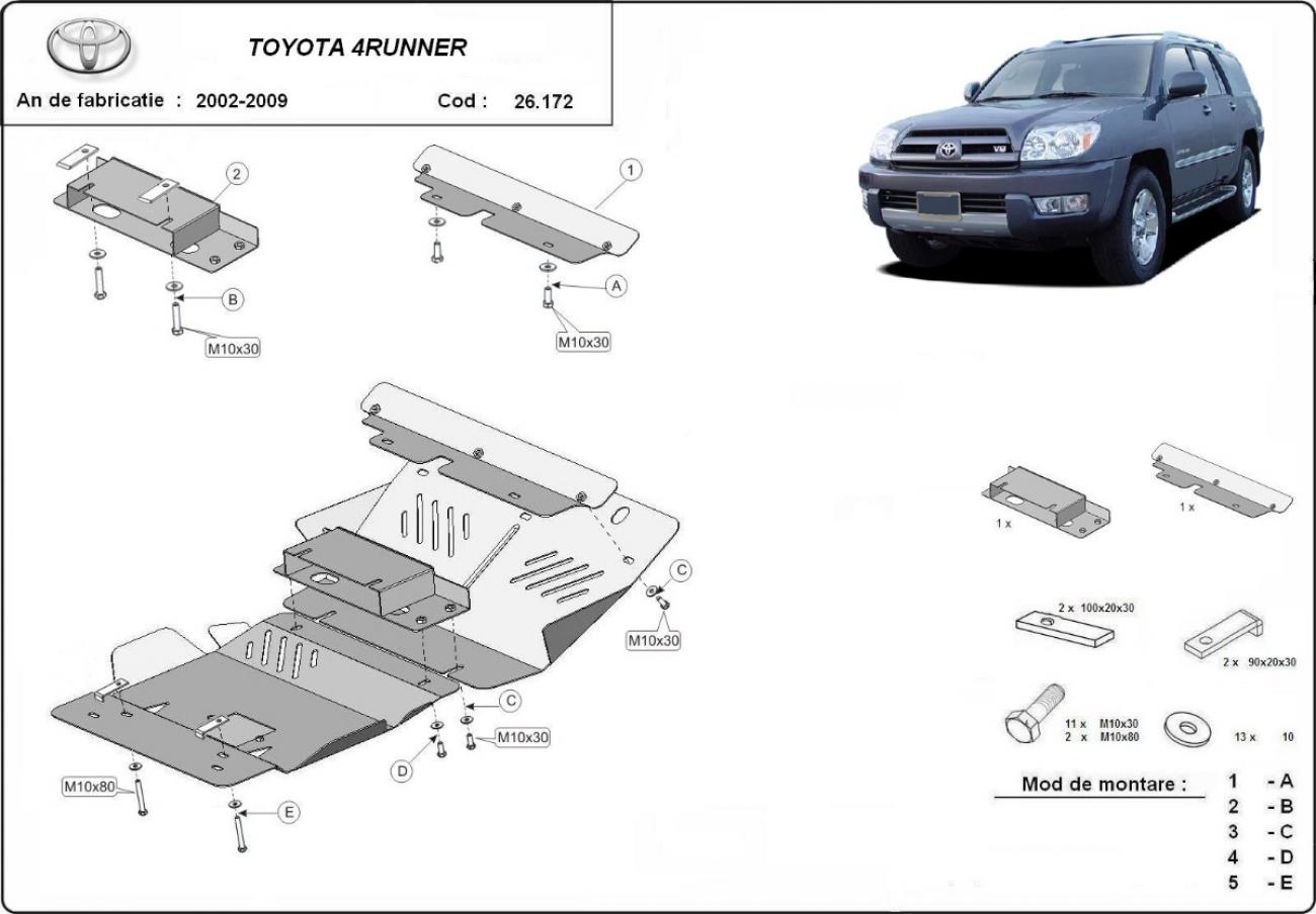 Bundplade Aluminium Motor+ | Toyota 4Runner (2002-2009) - 3