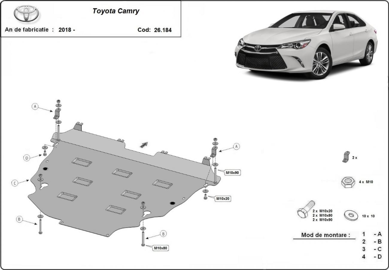 Bundplade Aluminium Motor+ | Toyota Camry (2018-2026) - 3