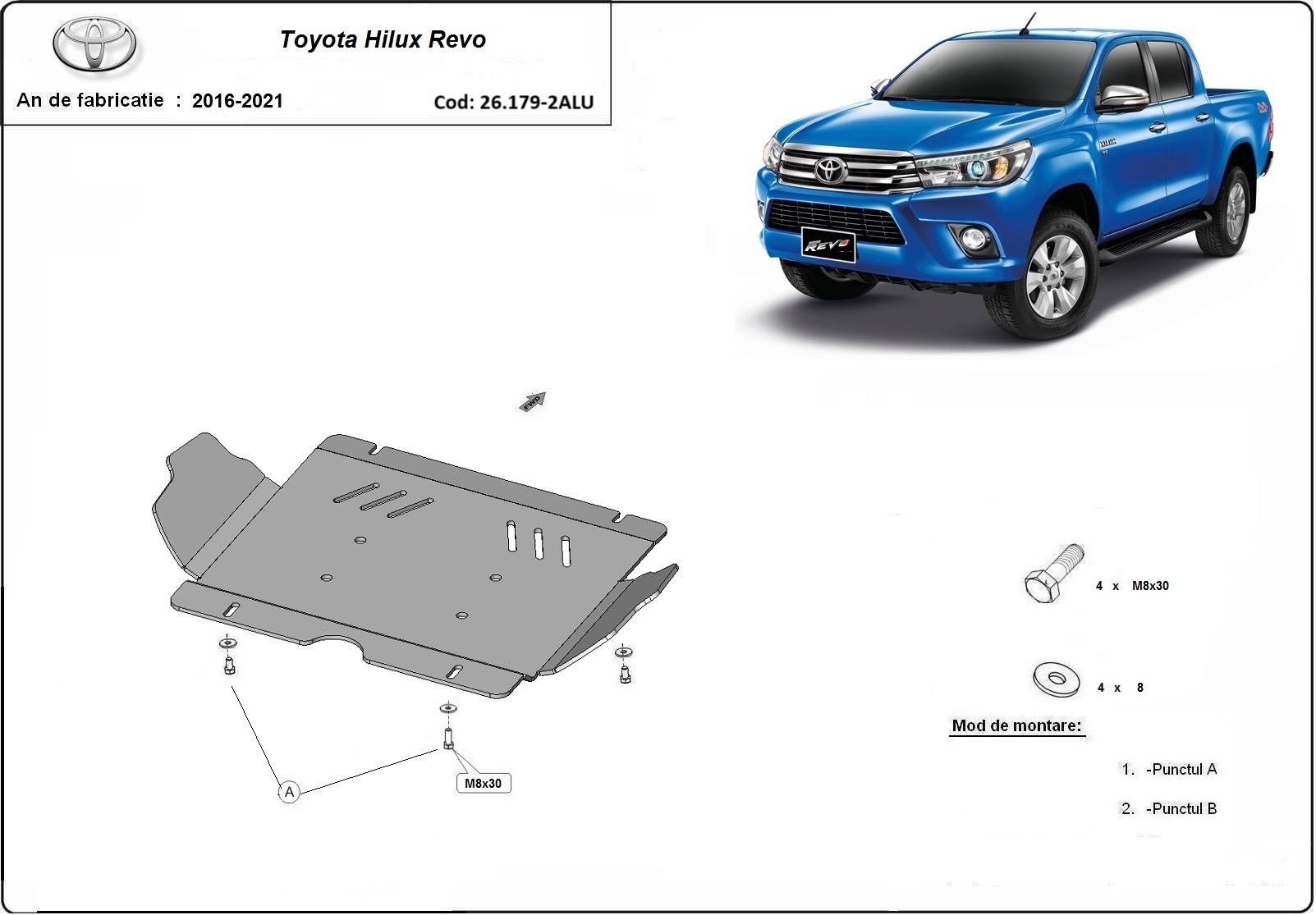 Skid plate Aluminium Engine | Toyota Hilux (2016-2026)
