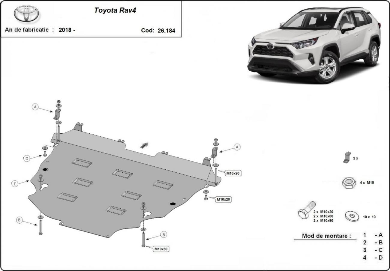 Bundplade Aluminium Motor+ | Toyota RAV4 (2018-2026) - 3