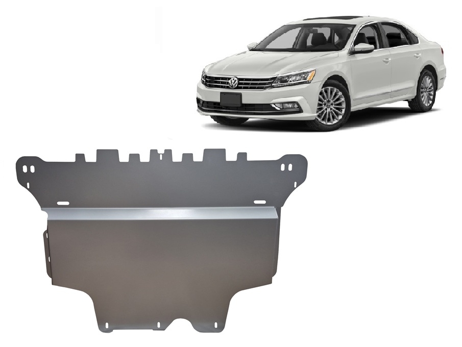 Hasplåt Aluminium Motor+ | VW Passat B8 (2014-2023) - 2