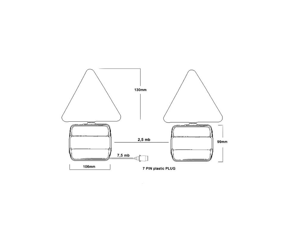 V-Sight LED Rear Light for trailer, magnetic - 2