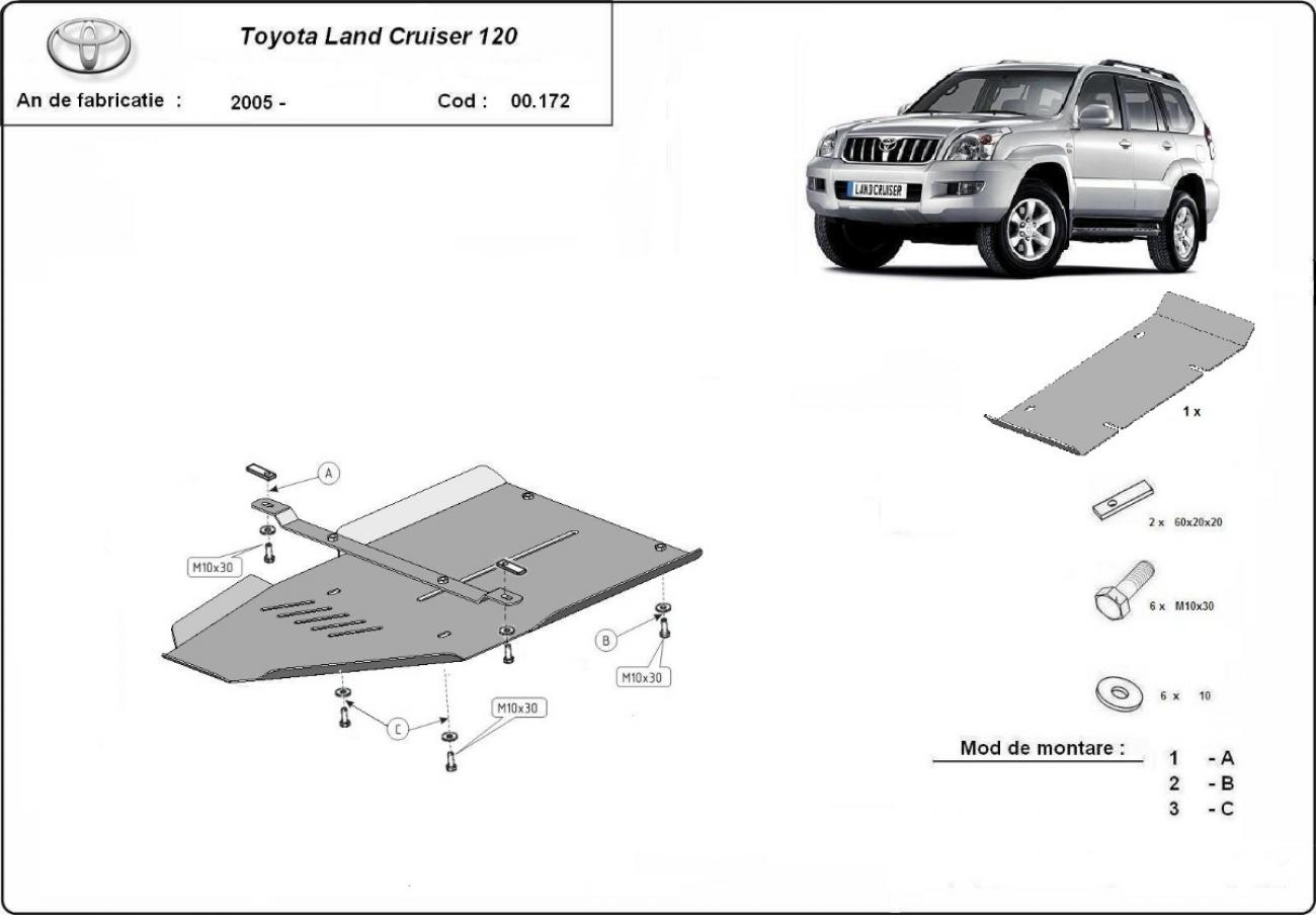 Skid plate Aluminium Gearbox | Toyota Land Cruiser J120 (2002-2009) - 3