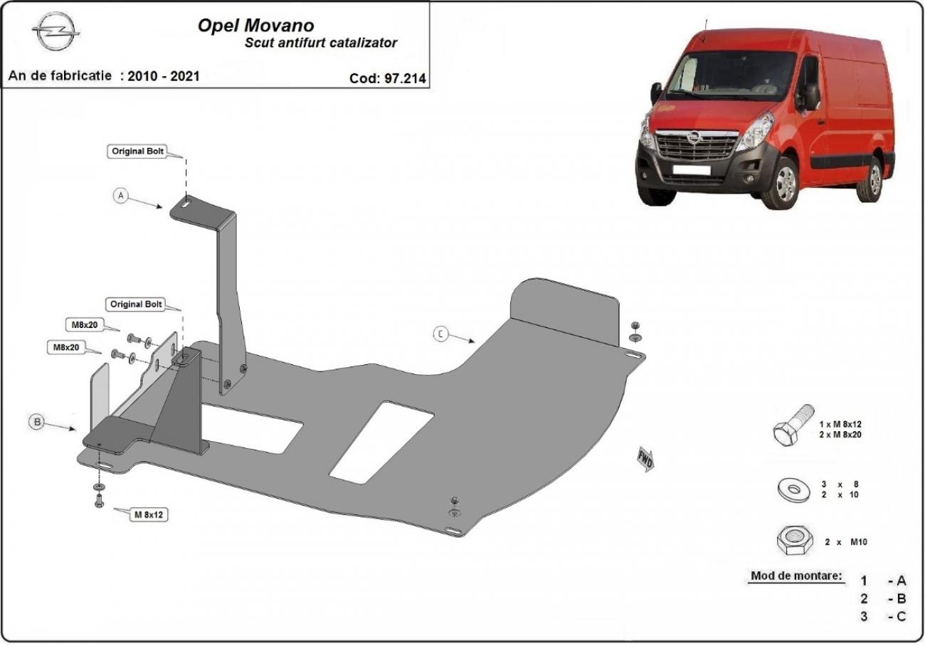 Bunnplate Stål Katalysator | Opel Movano B (2010-2021) - 3
