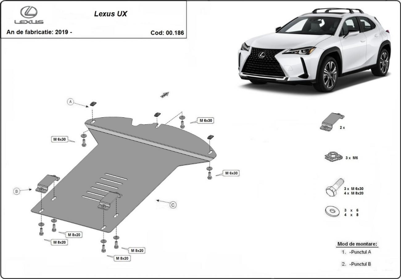 Hasplåt Stål Katalysator | Lexus UX (2019-2026) - 3