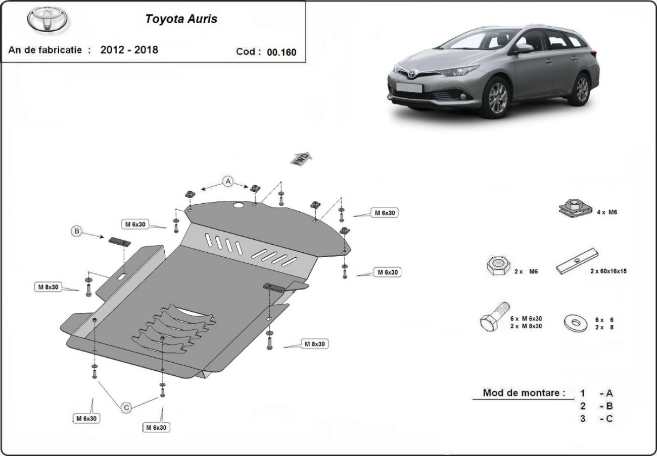 Bundplade Stål Katalysator | Toyota Auris (2012-2018) - 3