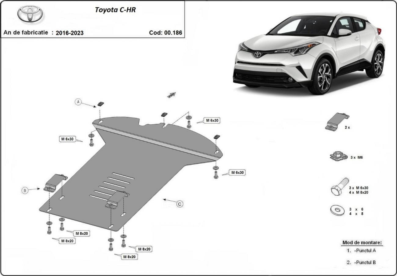 Hasplåt Stål Katalysator | Toyota C-HR (2016-2023) - 3
