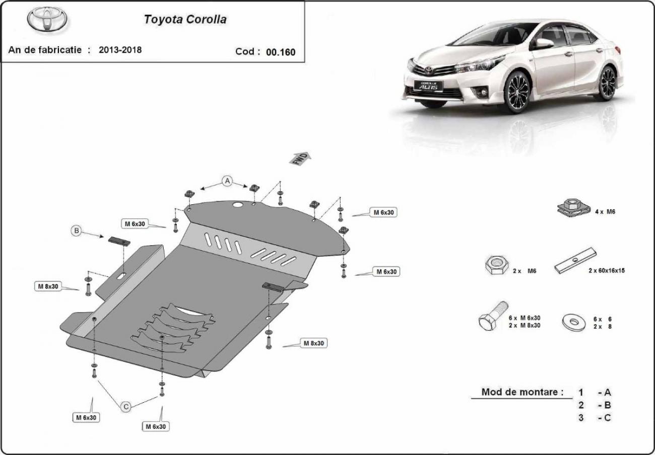 Skid plate Steel Catalytic converter | Toyota Corolla (2013-2018) - 3