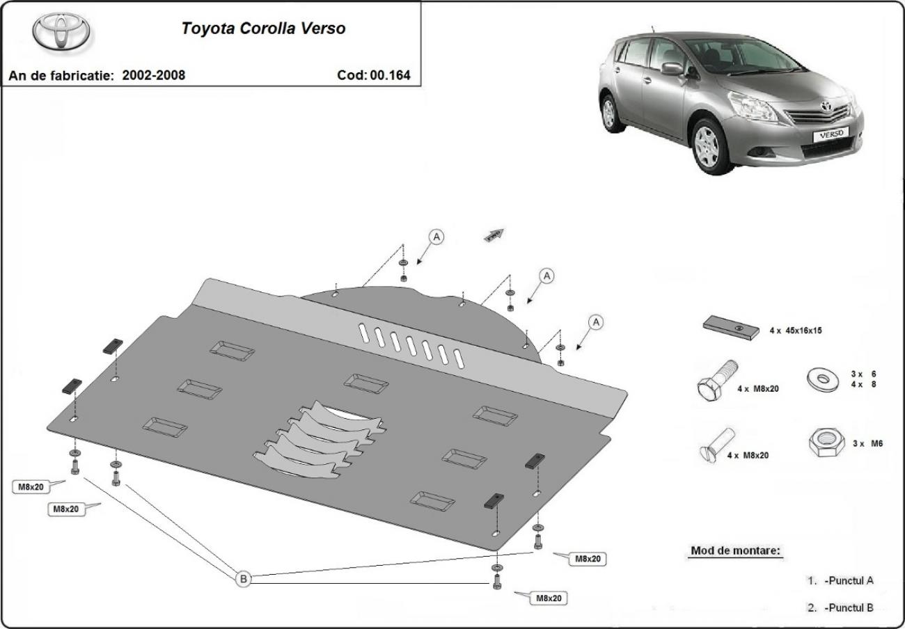 Skid plate Steel Catalytic converter | Toyota Corolla Verso (2002-2008) - 3