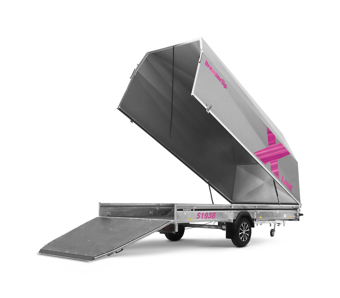 Brenderup Snöskotersläp X-line Silver Aurora Pulse Inline 380L 1240 kg - 3