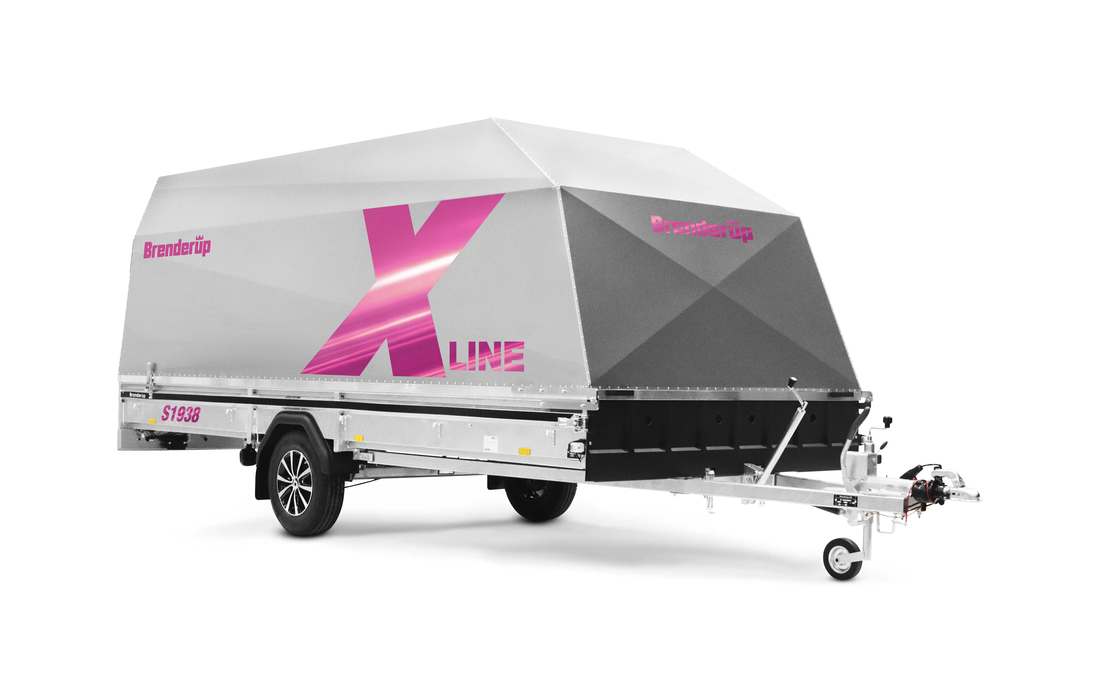 Brenderup Snöskotersläp X-line Silver Aurora Pulse Inline 380L 1240 kg