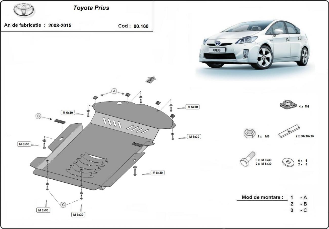 Pohjapanssari Teräs Katalysaattori | Toyota Prius 3 (2008-2015) - 3