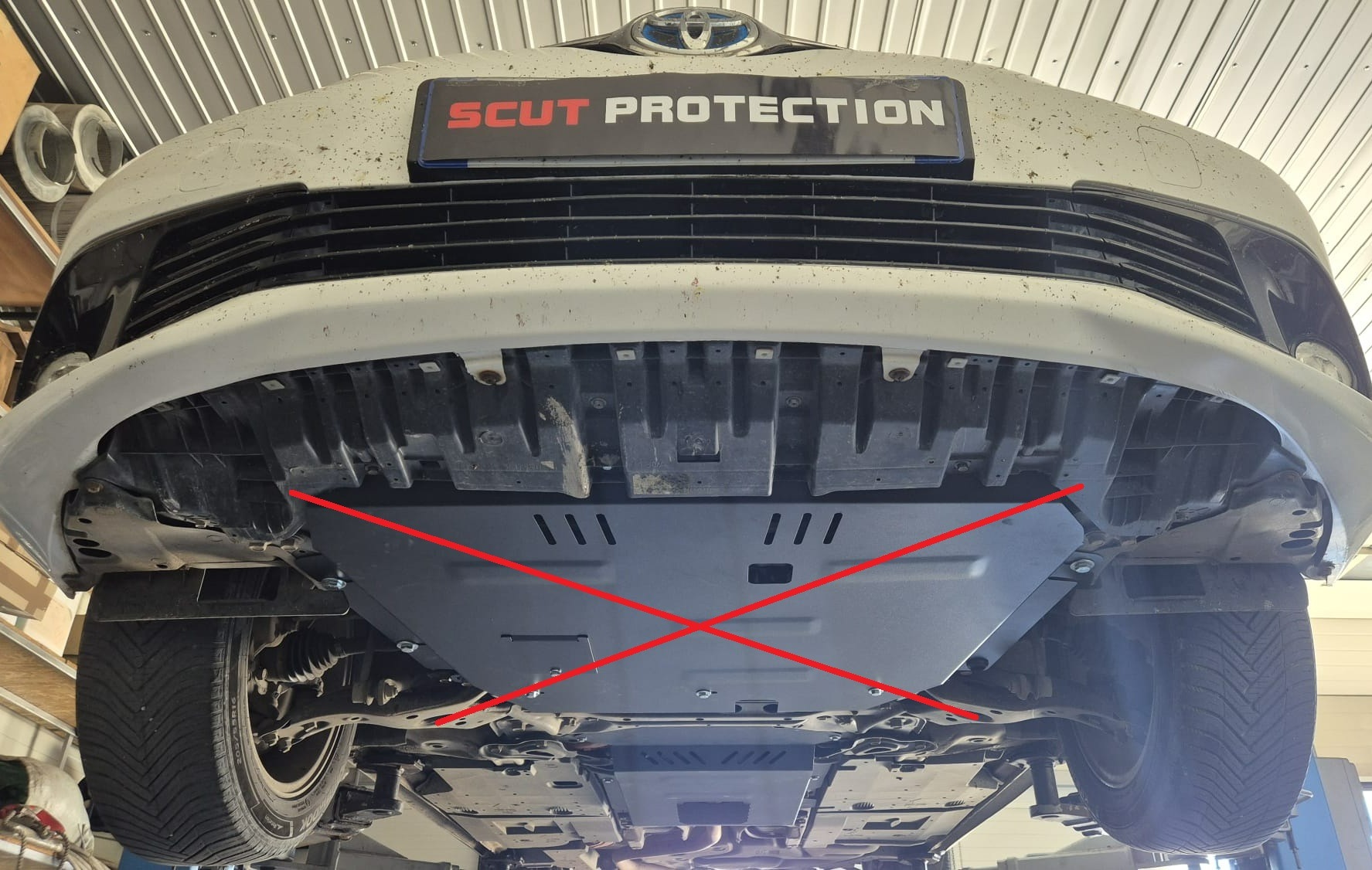 Proteção inferior em aço do catalisador | Toyota Prius 3+ (2011-2021) - 9