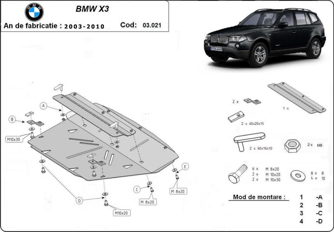 Skid plate Steel Radiator | BMW X3 E83 (2003-2010) - 3