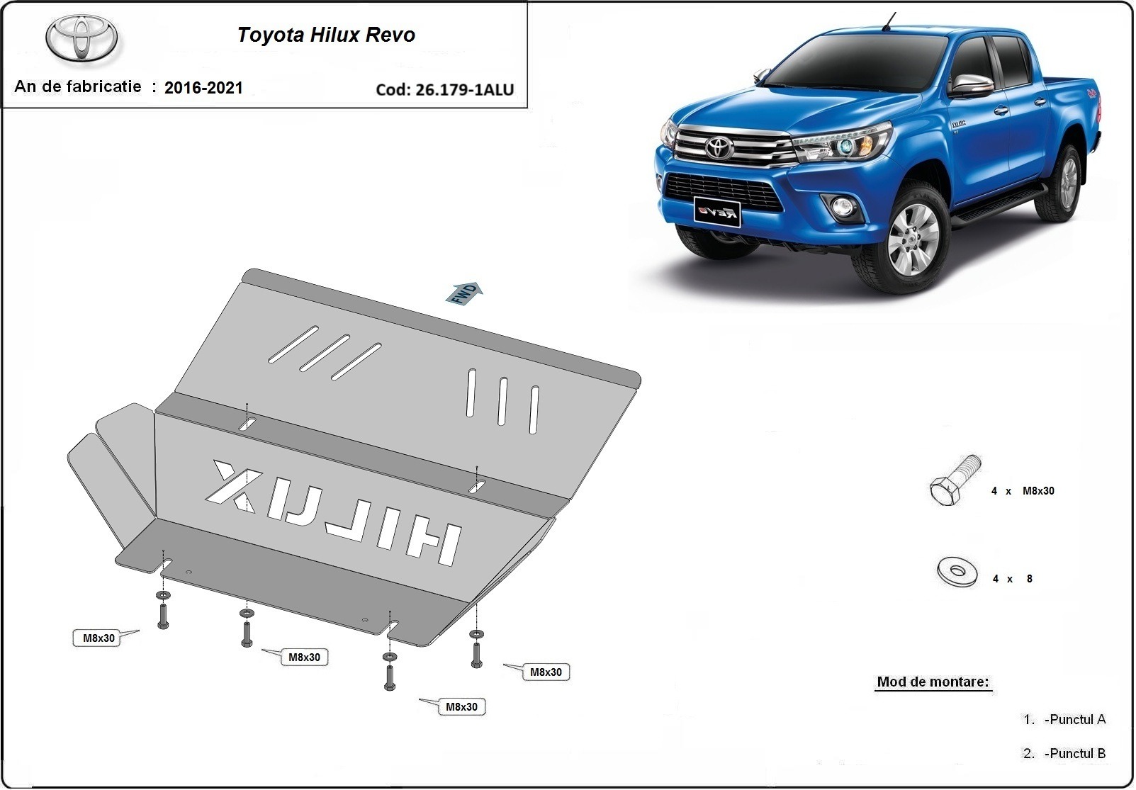 Skid plate Aluminium Radiator | Toyota Hilux (2016-2026)