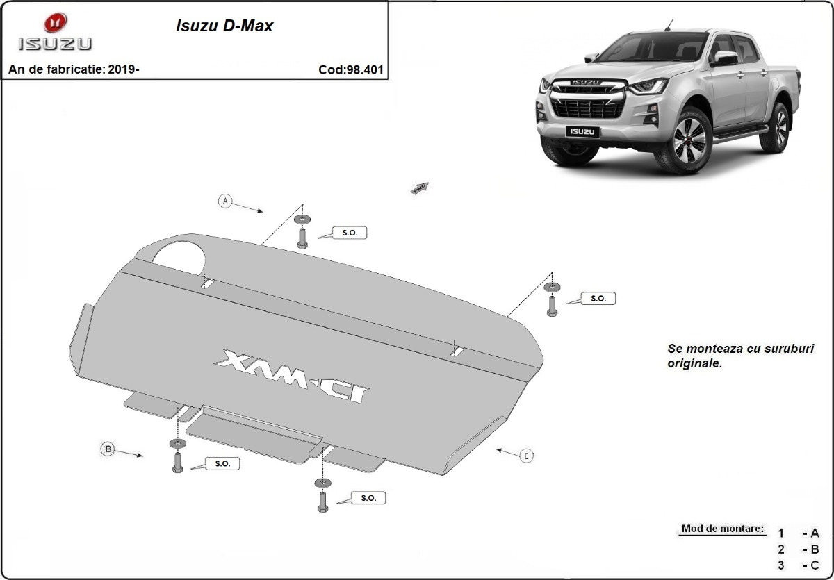 Proteção inferior do radiador em aço | Isuzu D-Max (2019-2026) - 3