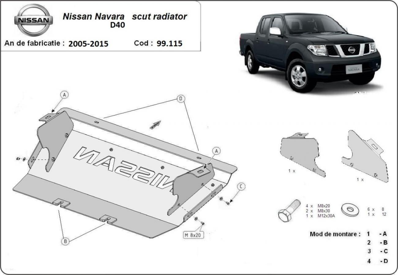 Pohjapanssari Teräs Radiatori | Nissan Navara D40 (2005-2015) - 3